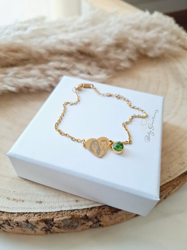 Bracelet cœur pierre de naissance – Image 5