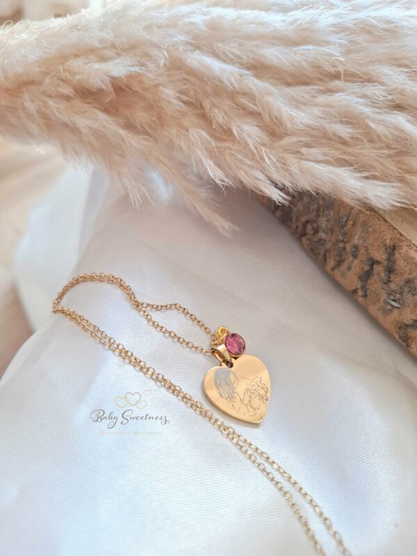 Collier cœur pierre de naissance – Image 5