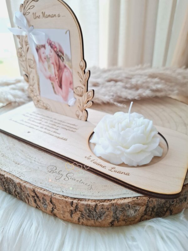 Cadre photo bougie fleur parfumée – Image 3
