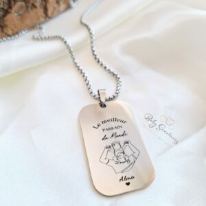 Collier Homme illustration personnalisé