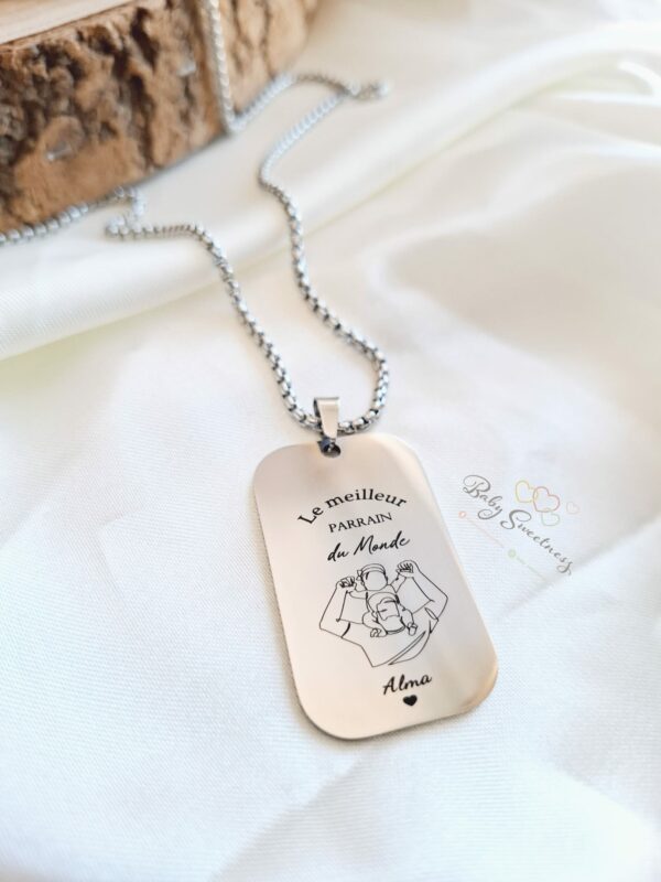 Collier Homme illustration personnalisé