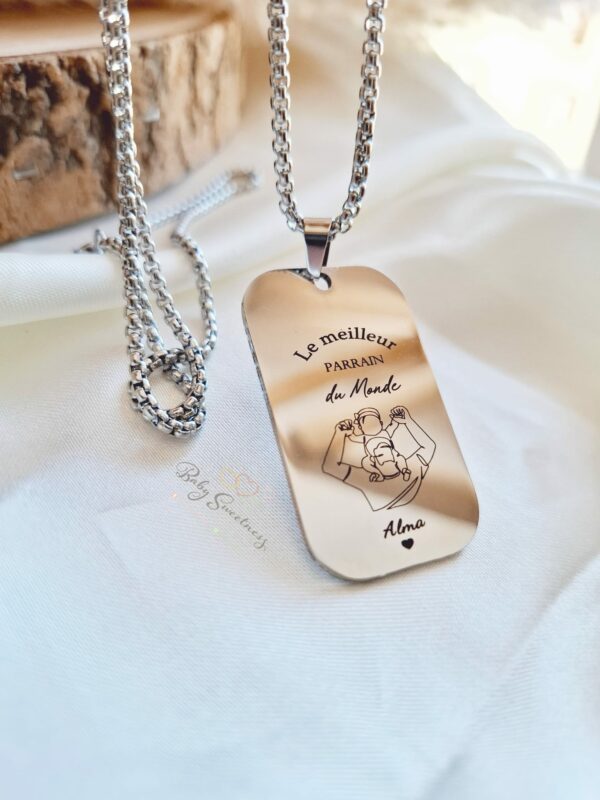 Collier Homme illustration personnalisé – Image 2