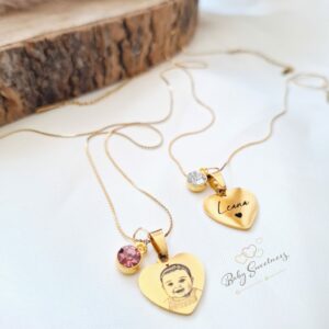 Collier cœur pierre de naissance