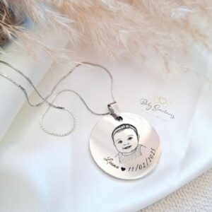 Collier rond pierre de naissance