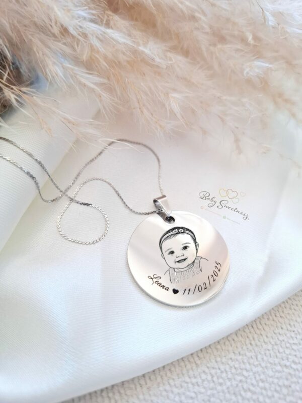 Collier rond pierre de naissance