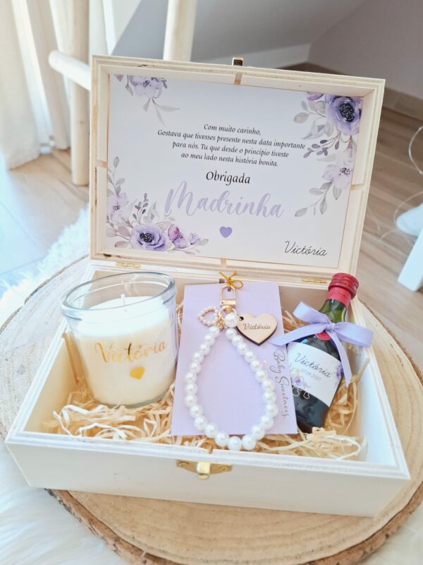 Coffret Marraine violet