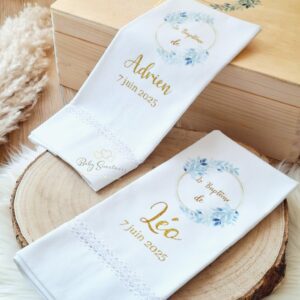Serviette de Baptême personnalisée