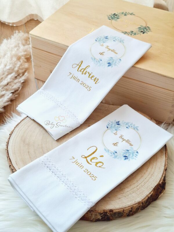 Serviette de Baptême personnalisée