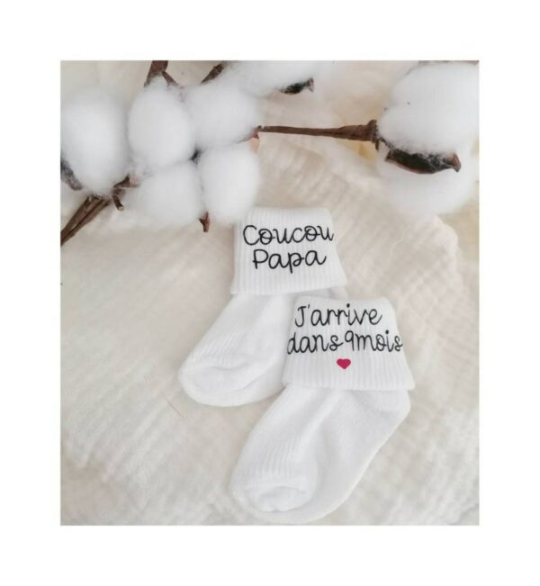 Paire de chaussettes bébé personnalisées – Image 3