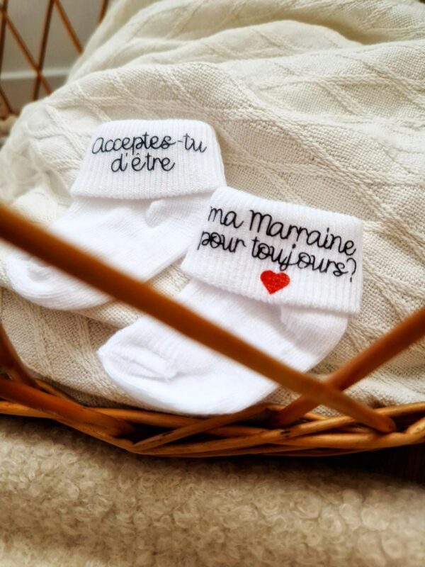 Paire de chaussettes bébé personnalisées – Image 2