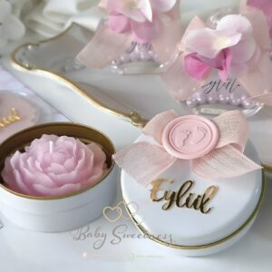 Bougies fleur personnalisée