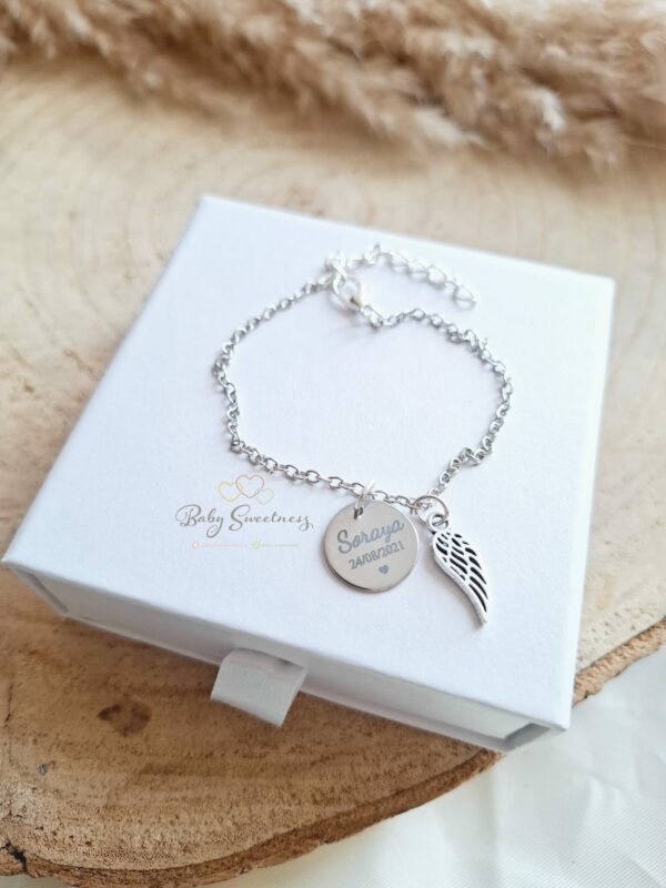 Bracelet Aile d'ange personnalisé – Image 2
