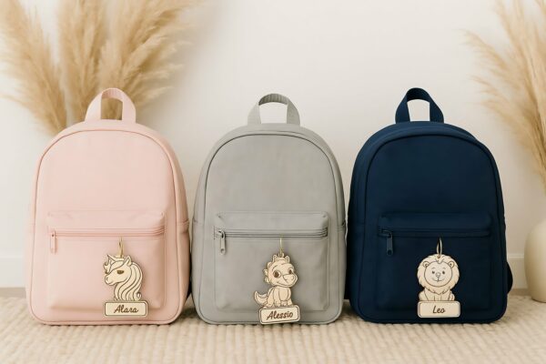 Porte-clés et étiquette de sac enfant