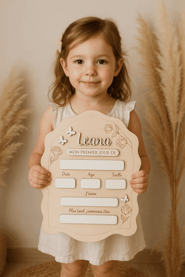 Pancarte Rentrée scolaire floral – Image 2