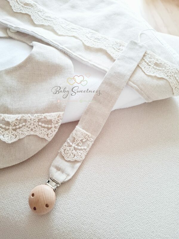 Coffret Baptême douceur lin et dentelle – Image 3