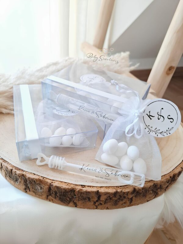 Tube bulles de savon avec dragées