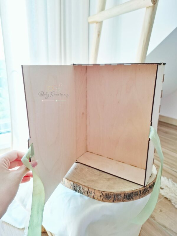 Urne à enveloppes en bois naturel personnalisée – Image 4