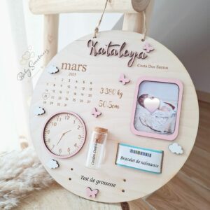 Plaque souvenirs de naissance