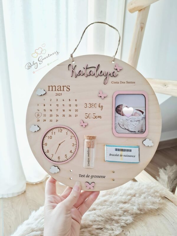 Plaque souvenirs de naissance – Image 2