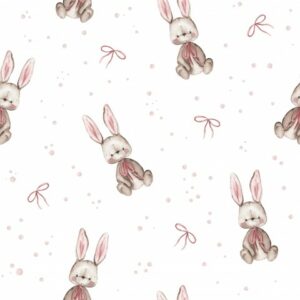 Tissu Nœud de papillon lapin fille