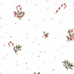 Tissu Canne sucre d'orge