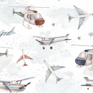 Tissu Avions hélicoptères