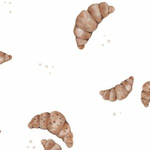 Tissu croissants délicieux