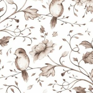 Tissu Moineau floral