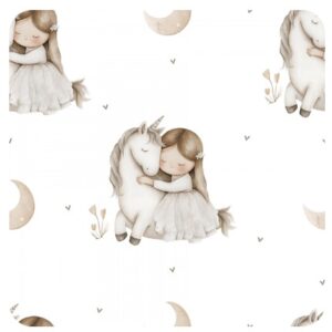 Tissu Princesse Unicorne
