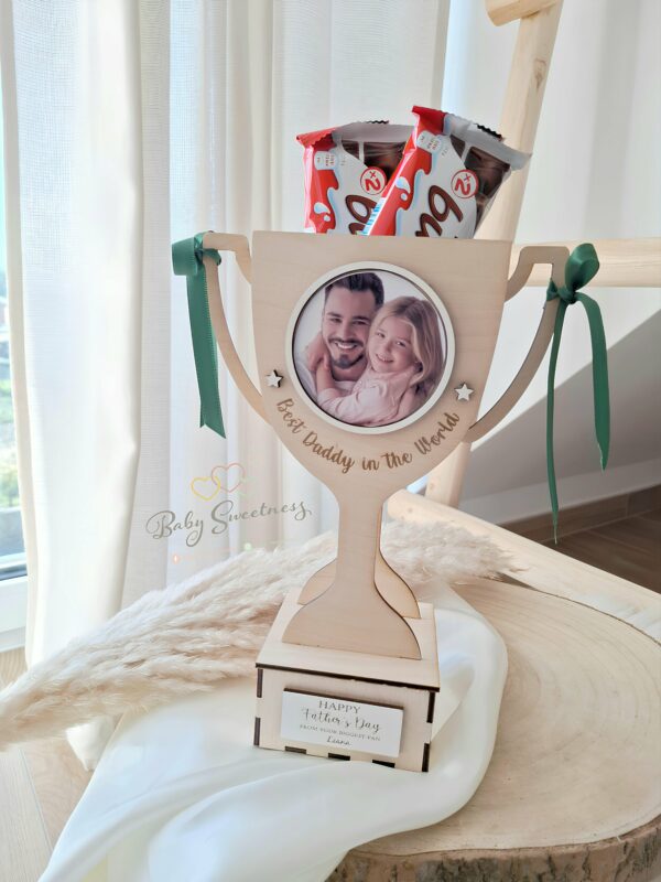 Trophée en bois avec photo