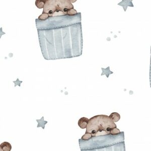 Tissu Ourson étoiles