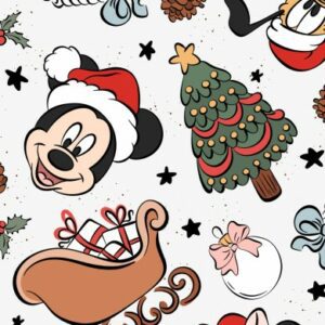 Tissu Mickey Mouse Noël