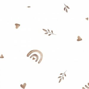 Tissu Arc-en-ciel cœurs