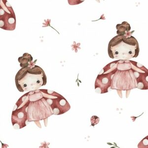 Tissu Princesse Coccinelle
