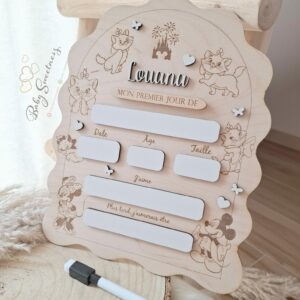 Pancarte Rentrée scolaire Chat Marie