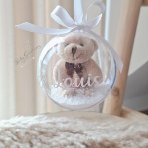 Boule de Noël ourson en peluche