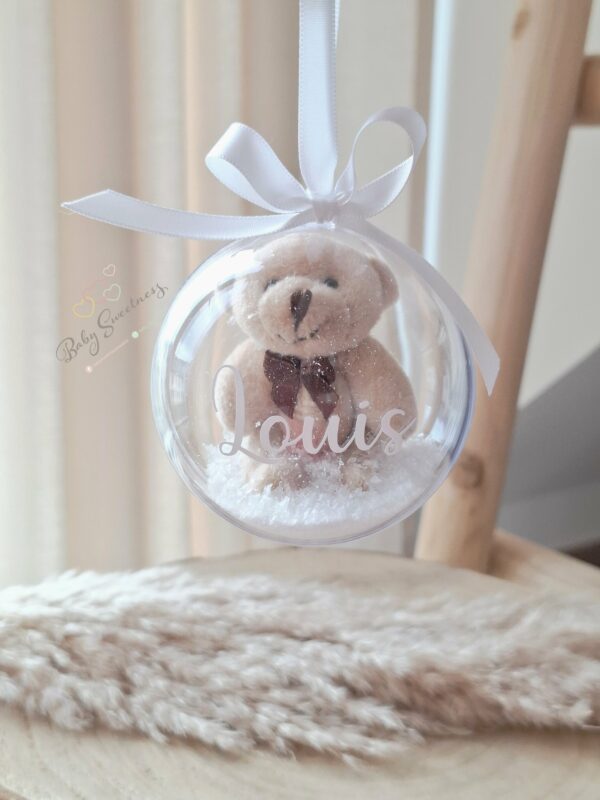 Boule de Noël ourson en peluche