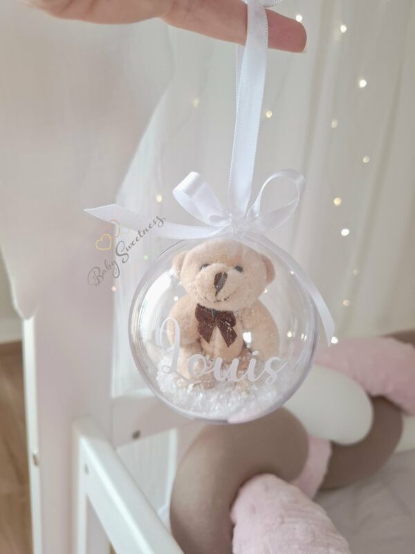 Boule de Noël ourson en peluche – Image 2