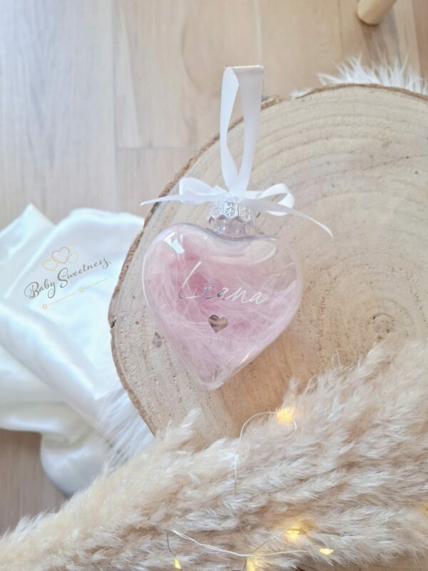 Boule de Noël cœur transparente – Image 2