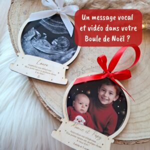 Boule de Noël avec message vocal / vidéo