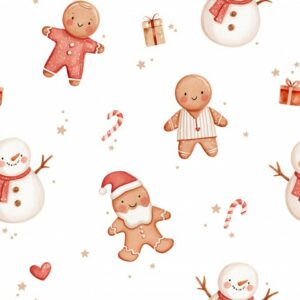 Tissu Noël Pain d'épice