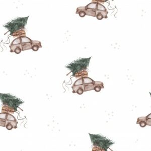 Tissu Voiture de Noël