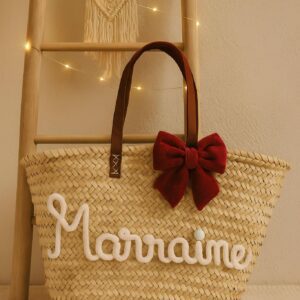 Panier en osier Nœud en velours