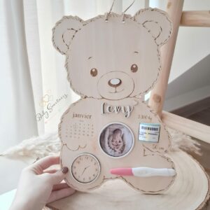 Plaque Ourson souvenirs de naissance