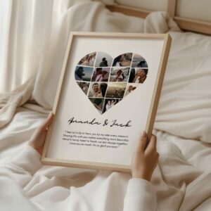 Cadre couple cœur personnalisé