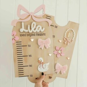 Toise de croissance cygne personnalisée