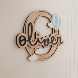 Lettre murale Montgolfière