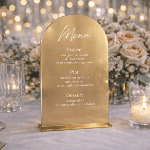 Menu de table à poser