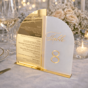 Menu + numéro de table à poser