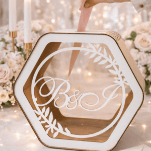 Urne à enveloppes Hexagonale transparent